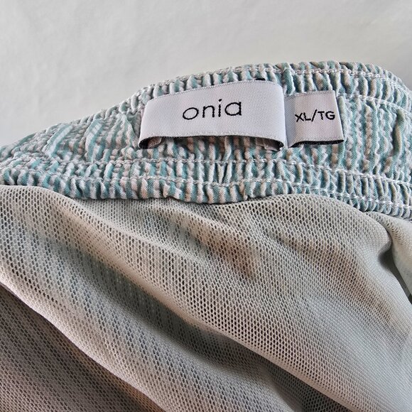 Onia Swim Trunks Mens XL Blue White The Calder Seersucker Quick Dry Short Hybrid - Picture 6 of 9